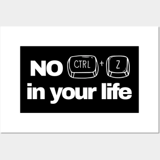 no ctrl+z Posters and Art